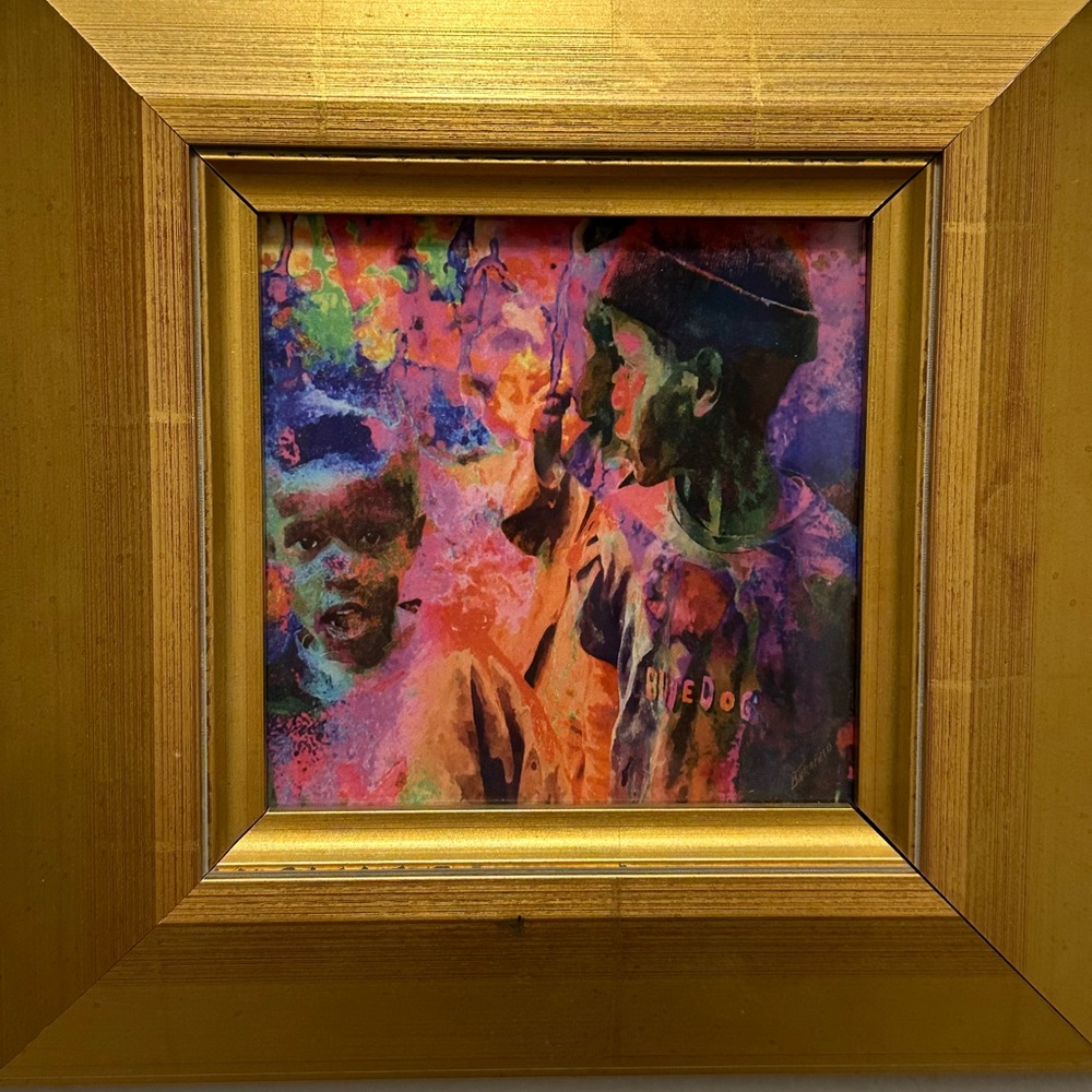 Very Pretty Print Of Boys In a Gold Frame. Small size